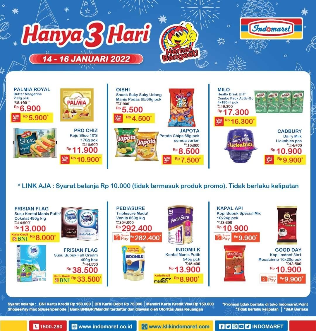 Hanya 3 Hari : Tropical Minyak 2L 40 Ribu, So Klin Cair 16 Ribu di Indomaret (s.d 16 Jan 2022)