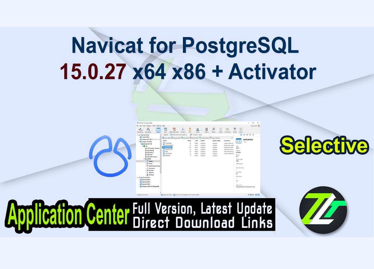 Navicat for PostgreSQL 15.0.27 x64 x86 + Activator