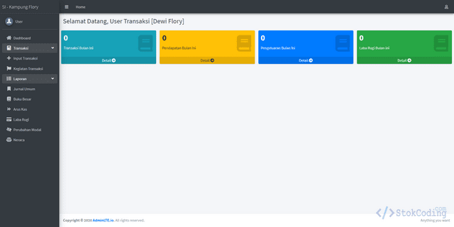 Sistem Informasi Laporan Keuangan Berbasis Web (PHP)