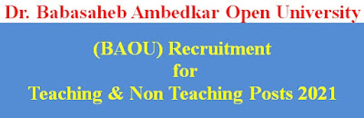 Dr. Babasaheb Ambedkar Open University (BAOU) Recruitment