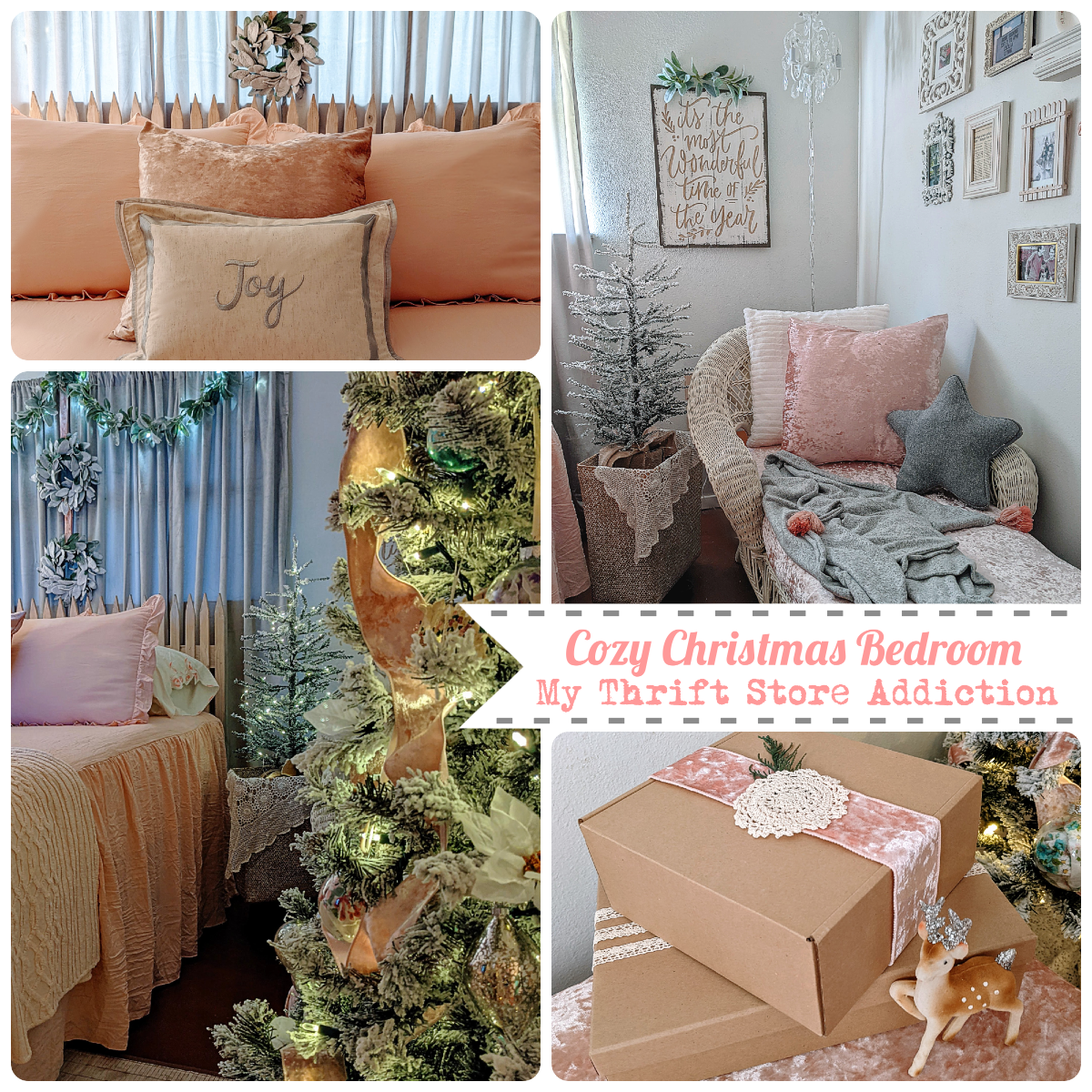 Cozy Christmas bedroom