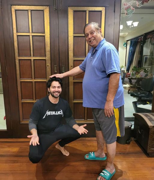 Varun Dhawan starts the new year with father DavidD hawan taking blessings