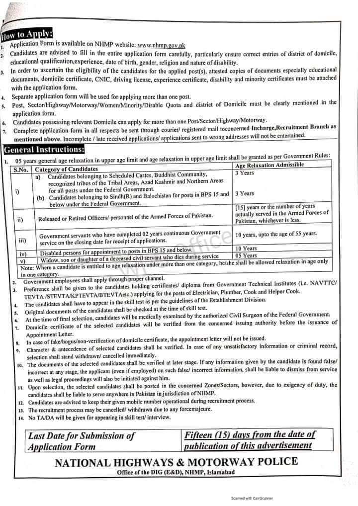 National Highway and Motorway Police Jobs Page 03
