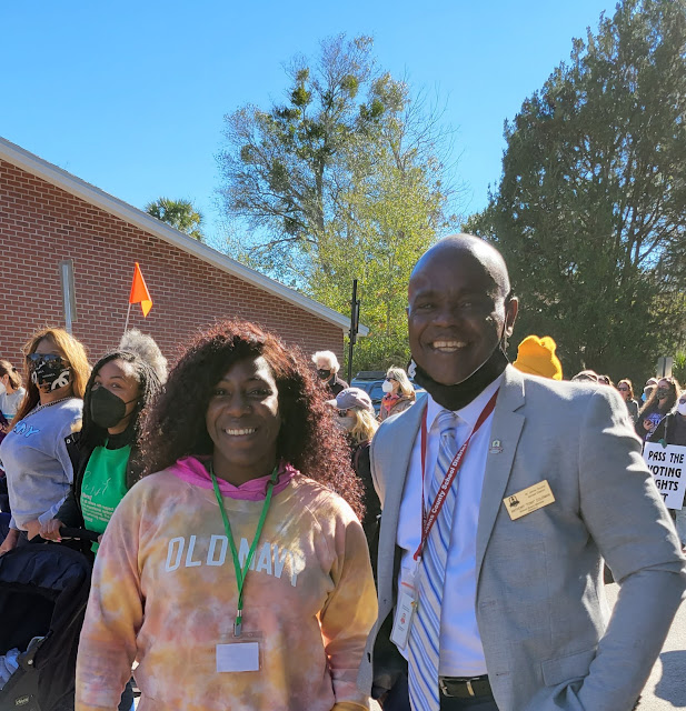 Kierra Smith with School Board Member Anthony Coleman Sr. From District 2.