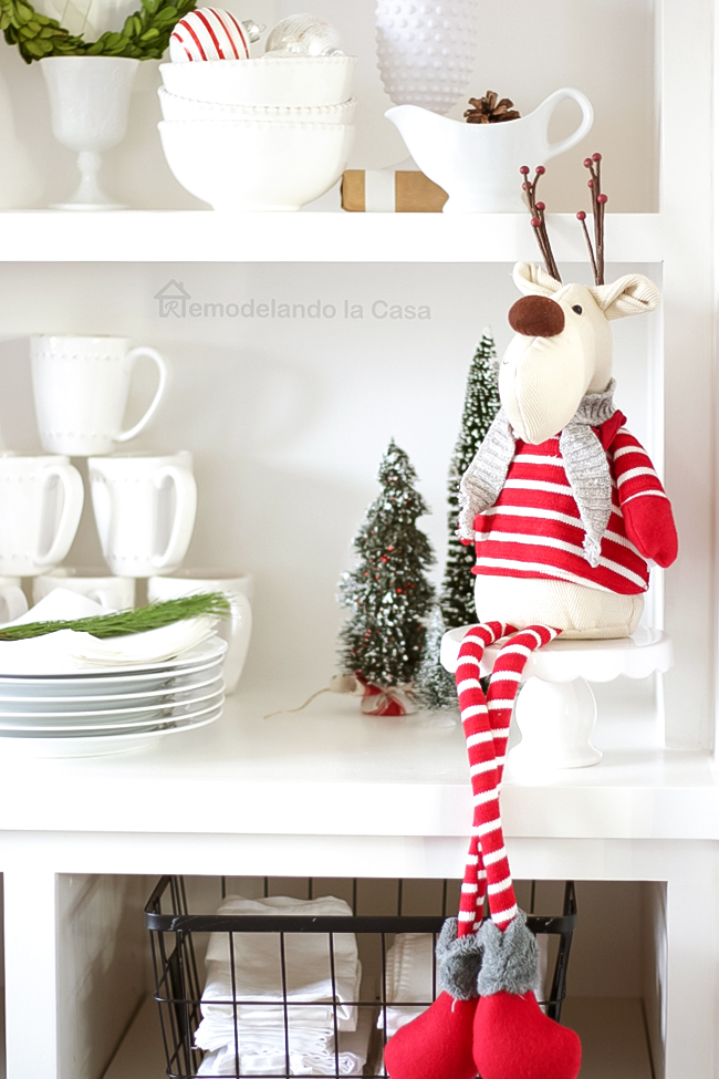 red and white Christmas decor