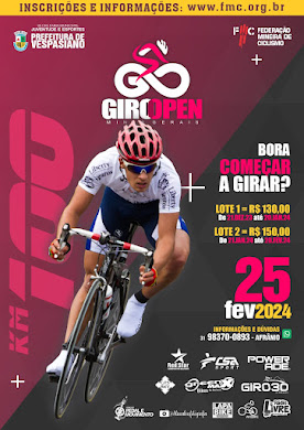 Giro Open de Ciclismo dia 25 de Fevereiro ciclismo de estrada Vespasiano MG