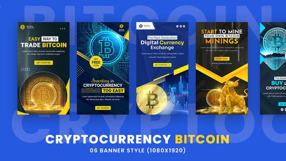 Cryptocurrency Bitcoin Stories Pack