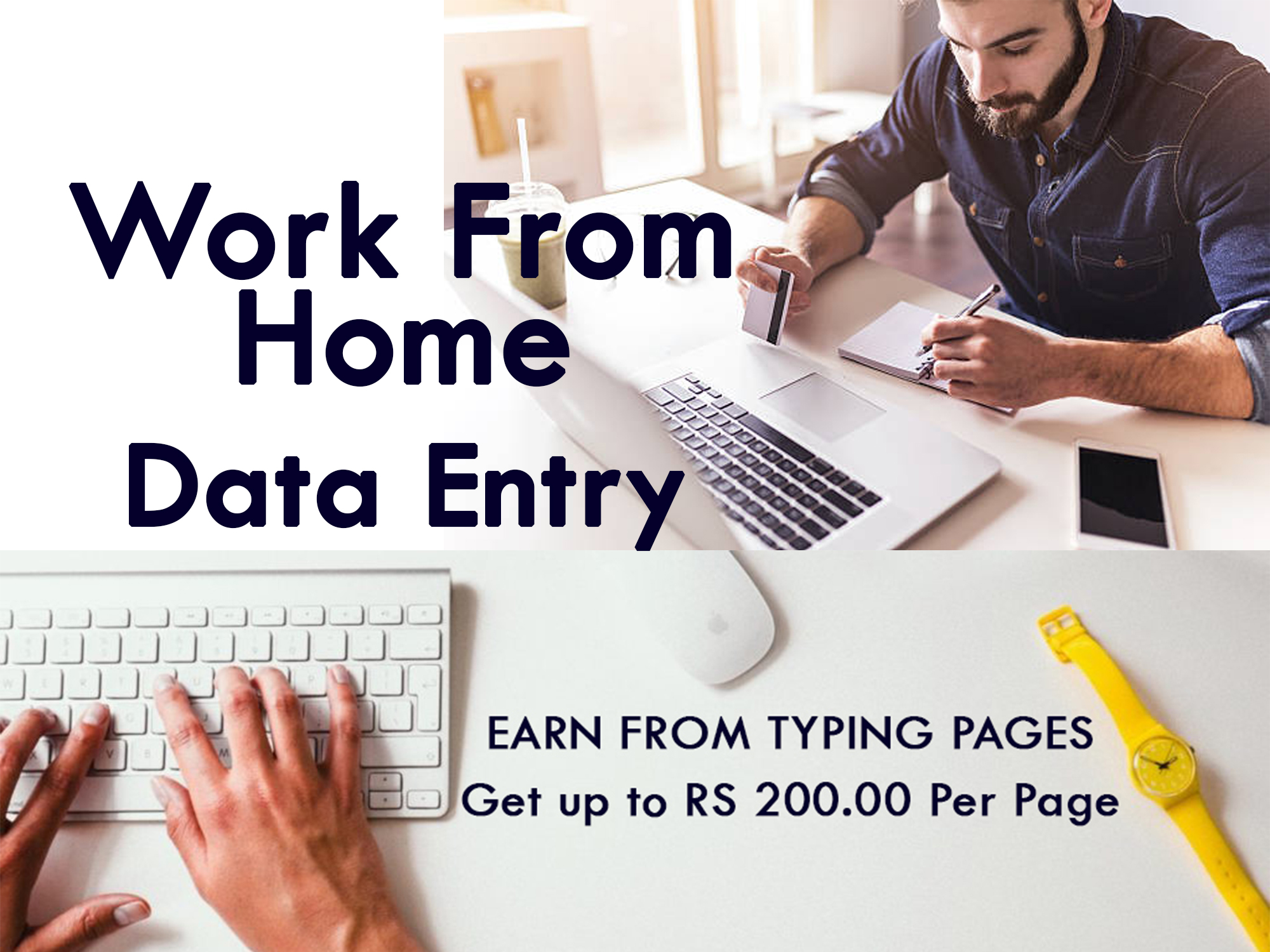 EARN FROM TYPING PAGES.  Get up to RS 200.00 Per Page