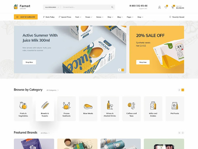 Farmart v1.1.3 - Organic & Grocery Marketplace WordPress Theme