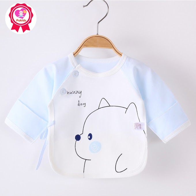 [ pukids_shopmevabe ] Áo dài cho bé trai bé gái sơ sinh dáng lửng kiểu nhà sư hàng xuất cao cấp 100% cotton nguyên chất _ A01