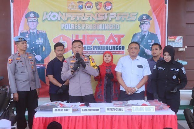 Polres Probolinggo Berhasil Ungkap Dua Kasus Curas, 4 Tersangka Diamankan