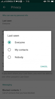 Cara Menyembunyikan Status Online Whatsapp di Hp Android