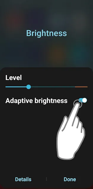 Switch Button for Adaptive Brightness Picture