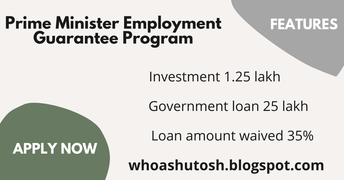 What is Prime Minister Employment Scheme?  This scheme is the result of the merger of earlier two earlier schemes, Prime Minister`s Rojgar Yojna (PMRY) and Rural Employment Generation Program (REGP).  Objective  •	Generate the employment opportunity in rural as well as in urban areas. This purpose has to meet through the establishment of new micro-enterprise /self-employed ventures/projects in rural as well as in the urban areas. •	To bring together scattered artisans/rural and urban unemployed youth and to give them the employment opportunity at their place •	To provide continuous and sustainable employment to the traditional/prospective artisans and rural and urban unemployed youth so that migration can be stopped. •	To help artisans in increasing the wage-earning capacity so that they can contribute to the growth rate of urban and rural employment.   When was PMEGP started?  PMEGP started in 2008.   Who is monitoring the scheme?  PMEGP is the central Government scheme. Ministry of Micro, small and medium enterprise is monitoring the scheme  Implementing /Nodal Agency   At the national level, the Nodal/Implementing Agency of this scheme is Khadi and Village Industries Commission (KVIC) Mumbai. At the state level, State KVIC directorates, State Khadi and Industries boards, and State khadi and village industries Boards (KVIBs) will implement at the state level and District Industries Centers (DICs) will implement at the rural level. Banks have been assigned to implement the scheme. KVIC routs government subsidy directly into the bank account of beneficiary/Entrepreneur through designated banks. For the identification of the beneficiaries, for getting the area- specific viable projects, providing training, in the internship, handholding and mentoring of the beneficiaries Implementing agency like KVIC/ KBIBs/DICs align with reputed institutions like self- help groups (SHGs)/National small Industries Corporation (NSIC)/Udami Mitra impaneled under Rajiv Gandhi Udami Mitra yojna (RGUMY)/RSETIs/RUDSETIs/Panchayati Raj Institution and other relevant bodies.  What is PMEGP loan limit?   •	The maximum cost of the project will be 25 lakh in the manufacturing sector and 10 lakh under the business/service sector •	Out of the total cost the applicant will have to bear 5% of the project cost in case of in the special category ( including SC/ST/OBC/Minority/Ex-servicemen/Physically handicapped/NER/Border areas etc ) and 10% in case of the general category. •	The Balance amount of the total project cost will be provided by the bank as project cost.  How much margin money (Government Subsidy) is available?  The Subsidy will be available as below- Category	Urban	Rural General	15%	25% SC/ST/Minority/OBC/Women/ Ex.Service men/Physically handicapped/NER/Hill and boarder areas etc	25%	35%     Who can avail of the scheme?  Individual/Group of individual entrepreneurs, Institutions, Cooperative societies, self-help groups, or trusts can avail this scheme.  Which are the disbursing agencies?  27 Public sector banks, Regional Rural Banks (RRB), Co-operative banks(approved by state-level task force committee), Private scheduled commercial banks approved by respective task force committee, Small Industries Development Bank of India can disburse the loan.  How can I create a project in a PMEGP loan?  Please follow the following step: •	Choose an idea of Interest to start a business in the manufacturing or service sector •	Identify suitable location/building/Plant( for good location extra marks are there) you may refer to in marks chart in this article. •	Make a project/business report ( Model business detail has been provided in this article. You may refer to that)   Which business comes under PMEGP?  The Whole list of PMEGP approved model business lists is available on the KVIConline website. You may find the complete list of businesses here.  What are the potential projects?   You may find the potential project here    Negative list of businesses that will not be funded under PMEGP  The following list will not be allowed under PMEGP •	Any Industry/Business connected with Meat •	Production/Sale of intoxicant item like Beedi/Gutka/Pan/Cigar/Cigarette •	Any Sales outlet serving Liquor •	Manufacturing of Polythene carry bag of fewer than 20 microns   What is the minimum qualification for a PMEGP loan?  Applicant should have passed the 8th class examination.  What should be the age limit of the beneficiary?  Any adult above the age of 18 years is eligible for funding under the PMEGP.    Eligibility criteria for new units  •	Applicant should have more than 18 years of age •	There is no income ceiling for availing of the benefit under PMEGP •	Applicant should have at least 8th class pass for applying the project costing 10 lakh in the manufacturing sector and 5 lakh in business/service sector •	Subsidy under PMEGP is available for new projects. •	Self-help groups including BPL cardholders can also apply under this scheme provided they have not availed subsidy in any other schemes. •	Society registered under society registration act 1860/Charitable trust can also avail the scheme. •	Any existing unit under PMRY or any other scheme will not be eligible for the loan. •	A Project without capital expenditure will not be qualified for this scheme. •	Any project valued less than 5 lakh which doesn’t require working capital needs to be cleared from the regional office or the controller of the bank`s branch. Any such claim should be submitted with a certified copy of approval from the regional office or the controller of the bank`s branch. •	All new viable micro-enterprise, including village industries projects except activities prohibited by local Government/Authorities keeping in view environment or socio-economic factors and activities keeping in view environment or social-economic factors and activities indicated in the negative list of the guidelines, can avail the PMEGP scheme. •	Any institution /Cooperative Societies/Trusts specifically registered as in special category like SC/ST/OBC/Minority/women/physically handicapped/ex-serviceman. They have done necessary mention in their by-laws then these societies will be eligible for subsidy under a special category else they will be eligible for the subsidy in the general category. •	Only one member from the family (self or spouse) will be eligible under the PMEGP scheme.  What is the main criterion of the project?  It should fulfill the following condition: •	It should full fill the terms and conditions of the rural area project (in case the project is of the rural area) •	Per capita investment •	Own investment of the beneficiary •	The Project should not be from the negative list •	The Proposed unit should be the new one  What all will be considered in the project cost?  Project cost will include capital expenditure loan, applicant`s share of one cycle of working capital, and 10% of the project cost in case of general category or 5% in the case is of from the weaker section.  How the Loan amount/Cash credit limit is utilized?  Working capital of beneficiaries should touch 100% limit of cash credit within three years of the lock-in period at least once and it should be 75% utilization of the sanctioned limit on average.  Documents required  •	Cast certificate (if any) •	Special category certificate, Where ever it is required •	Rural area certificate •	Project report •	Education/EDP/Skill development training certificate •	In case of institution self-attested copies of registration certificate, authorization letter/copy of bylaws authorizing the secretary to apply, certificate to special category (if any) will be required.  Is collateral Security a must?  No, collateral security is not needed from the beneficiary. As per the RBI guidelines, Credit guarantee fund trust for micro and small enterprise (CGTSME) will give the collateral for the loan more than 5 lakh and up to 25 lakh  How much own contribution has to be deposited?  10% for general category and 5 % for special category (including SC/ST/OBC/Minority/ Ex-servicemen/Physically handicapped/NER/Border areas etc) needs to be contributed towards own share of contribution.  Where the applicant has to submit the application?  Applicants can submit applications/project online on KVIC website   What is DIC in PMEGP?  DIC(District Industries center ) has to play a very major role in PMEGP.DIC is an implementing agency along with KVIC(Khadi and Village Industries Commission and KVIB(Khadi and Village Industries Board)  Can an unemployed person get a loan?  Yes under this scheme loan is collateral-free. So unemployed can also get a loan.    How do I adjust the PMEGP subsidy?  PMEGP subsidy can be adjusted at the end of 3 years.  Loan for upgrading the existing PMEGP/MUDRA units  •	The maximum cost of the project will be 1 crore in the manufacturing sector and 25 lakh under the business/service sector •	In this category, the maximum subsidy will be 15 lakh (20 lakh will be for NER and Hill states) •	The balance amount of the total project will be funded by the bank as a term loan.  Other activities covered under this scheme  Business/trading activities •	Business/trading activities in the sales outlet can be allowed in NER, LWE affected districts, and A&N Islands. •	Retail outlet/business selling khadi products/Village Industry products which are purchased from khadi and village Industries institution approved by KVIC and manufactured by PMEGP/SFURTI units only can be permitted under this scheme across the country. The maximum cost of this kind of business /trading activitiy will be 10 lakh and it will be at par with the service sector.   Transport activities Under this category purchase of Cab/Van/Motor/Boat/Shikara etc for the transportation of tourist or the general public is allowed. A ceiling of 10% will be applicable in this category except for NER, Hilly region, LWE affected districts and A&N island and Goa, Puducherry, Daman and Diu, Dadra Nagar haveli,J&K, Lakshadeep  Eligibility criteria for the up- gradation of existing MUDRA/PMEGP units  •	Margin money claimed under PMEGP should have been already adjusted. •	The first loan under this PMEGP/MUDRA should have been repaid in time. •	Said unit should be in the profit with good turnover and it should have a potential to further upgrade in turnover and profit.  What is the village industry?  Any village industry (excluding those which are on the negative list) which is located in the rural area which produces goods or provides services will be called village industry. It should have fixed the capital investment for the head of full time of artisan or workers don’t exceed one lakh in case of the plain area and 1.5 lakh in case of hill area and in the case of A&N island and Laxdeep 4.5 lakh. What is Rural Area? The area will be called rural if it is in the revenue record of the state irrespective of the population and also the town which has a population less than 20000. Is EDP training is must for claiming the Margin Money Subsidy? Yes EDP Training is for 10 days for the project costing more than 5 lakh and for 6 working days training for the project costing up to 5 lakh is a must for the beneficiaries who would like to claim margin money subsidy.  How can apply for EDP Training?  Follow the following step for EDP Training •	Get the application ID •	Registered mobile number •	Visit the website Click on “ EDP for PMEGP beneficiary •	Choose the course •	Click on Register •	Fill in the required detail. •	Once registered, login and fill required detail.  Can the unit be set up in an urban area?  Yes, it can be set up in the urban area but through the district Industries Center (DIC) only.  What is the lock-in period of Government Subsidy?  The Lock-in period of Government subsidy is of 3 years.  Can the project be financed by two funding sources at the same time?  No. Under this scheme no sub funding is available.   The Identification of the beneficiaries  Beneficiaries will be identified at the district level. This will be done by the state/District level agencies KVIC/State KVIB and state DICs and banks etc. Banks should be involved from the beginning itself so that unnecessary bunching of the applicants should be avoided. Applicants who have already done the training of two weeks under entrepreneurship development program (EDP)/Skill development program (SDP)/ Entrepreneurship cum Skill development program(ESDP)/Vocational training (VT) no need to go for training again and also they should be given the priority in selection. Bank Finance •	Bank will sanction 95% of the project cost in the case of special category/Institution and 90% in the case of general category/Institution. Bank will disburse the full amount appropriately for setting up a project. •	Beneficiaries will be given capital expenditure as term loans and working capital as cash credit. Bank can also give the amount in the project as a composite loan consisting of capital expenditure and working capital •	The Maximum project cost under PMEGP is 25 lakh including a term loan for capital expenditure and working capital. Share of working capital should not be more than 40% of the project cost in the case of manufacturing units and should not be more than 60% of the project cost in the case of the service/trading sector. In the case of manufacturing units, the project cost may include a maximum capital expenditure of up to 25 lakh. in that scenario, working capital over 25 lakh will not be covered under the subsidy.  Rate of Interest and repayment schedule  •	The Prevailing market rate will be charged. •	The Repayment payment schedule will be for 3-7 years •	The Initial moratorium may be prescribed by the concern financial institution.  Modalities of the online process flow of application:  •	The Project proposal will be invited from potential beneficiaries at the district level through print media, radio, and other media at periodical intervals. •	Panchayati raj institutions will also publish the scheme and help in the identification of the beneficiaries. •	The application will be filled in online mode only. This facility is available for individual as well as institutional applicants.  Task Force  A task force with the following members will be constituted at the district level for monitoring the progress of the PMEGP scheme.  District Magistrate/Depty Commissioner/Collector	Chairman PD-DRDA/EO-Zila Panchayet	Vice Chairman Lead Bank Manger	Member Repersentative of KVIC/KVIB/DIC	Member Representative of NYKS/SC/ST Corporation	Special Invitee Representative of MSME-DI,ITI/Polytechnic	Special Invitee Representative from Panchayat( it has to be nominated by Chairman/District Magistrate/Deputy Commissioner/Collector by rotation	3 members Director RSETI/RUDSETI	Member General Manager, DIC of the district	Member convener       Scorecard for disbursement of the loan Personal Details of the applicant need to be provided. In the case of the institution personal details of the main promoter should be provided.  Sr No	Parameters	Maximum Marks	Marks scored	Criteria	Marks 1	Age	6	 	25 to 40	6 				18 to 24	5 				41 to 49	3 				50 & above 	2 2	No of Dependents	2	 	Upto 3	2 				>3	0 3	Owing a house/Parental House	5	 	yes	5 				No	2 4	Residing at the same location	5	 	5 years and above	5 				2-5 years	3 				Less than 2 years	2 5	Academic Qualification	4	 	Graduation	4 				Intermediate or more	3 				Metric	2 				Below Metric	1 6	Experience in the line of trade	8	 	=>3 years	8 				1 to 3 years	6 				<1 year	3 				Nill	0 7	Any other source of Income incl.family	5	 	yes	5 				No	0 8	Assessed for Income tax	2	 	Assessed	2 				Not assesed 	1 9	Have life Insurance Policy(PMSBY,PMJJBY,APY or any other insurance policy)*Point 1 for each max 3	3	 	yes	* 				No	0 10	Marks Scored 	40	 	 	           Scorecard for New Venture /Firm for disbursement of the loan  Sr No	Parameters	Maximum Marks	Marks scored	Criteria	Marks 1	Relationship with lending bank	5	 	Above 3 years 	5 				1 to 3 years 	3 				< a year	2 				New	1 2	Credit History	5	 	Very Good	5 				Satisfactory	4 				No history	3 3	Location advantage(Availability of infrastructure ,raw materials,labour proximity to market etc	5	 	yes	5 				No 	3 4	Skill certification course/RSETI/ITS/Computer knowledge	5	 	yes	5 				No	2 5	Market tie ups for the sale of products	5	 	yes	5 				No	2 6	Line of activity	5	 	Mfg/Service	5 				trade and others	3 7	Registered with government authorities viz for sales tax/vat/license from local bodies/shop act etc	5	 	yes	5 				No **	3 8	Re payment period (Not applicable for only working capital loans)	5	 	Upto 5 years	5 				Above 5 years 	3 9	Employment Generation	5	 	Above 5	5 				3 to 5	3 				Self Employed	2 10	Avg DSCR (Not applicable for only working capital loans)	5	 	> 2 Years	5 				1.5. to 2	3 			 	<1.5	2  	Marks scored	50	 	 	   	**	It should be completed.	 	 	      How can apply for the loan  •	Visit the official website of KVIC •	Then click on PMEGP. •	New page will open up •	Click PMEGP Portal •	Click on online application form for the individual/ Nonindividual •	A new page will open up. Fill in all the required detail. •	You will get a user ID and password •	At the time of final submission of the form, you will be provided the application ID •	Applicant Aadhar number will be preferred. If the applicant is an Institution then the authorized person will furnish his/her Aadhar detail. •	After filling the application and uploading all the required documents click the summit. Once you submit then your application along with all the documents will be forwarded to the district representative of KVIC, District representative of state KVIB and District Industries center of the concerned district •	After receiving the documents within 5 working days Nodal officer of KVIC, State KVIB, and DIC will speak to you personally through phone or personal meeting. They will confirm that you have submitted the application for scrutiny. With your consent/consultation, the nodal officers do all the necessary corrections in your application. The nodal officer will provide the hand-holding at every stage of the funding. •	The implementing agencies after primary scrutiny of the application will forward the complete/corrected application to the financing bank which has been chosen by you. Copy of your complete application will also go to the lead bank manager for information and monitoring. •	The application will be forwarded to the bank within 3 weeks of forwarding by the   Implementing agency   If you are interested in getting more information on this then you may join our WhatsApp group  https://chat.whatsapp.com/LMIt9v8J9pILlusAOhb8cG