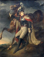 The Wounded Cuirassier by Théodore Géricault circa 1814. It depicts a french cuirassier and his horse in Romantic Period.
