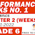 GRADE 6 - 2ND QUARTER PERFORMANCE TASKS NO. 1 (Weeks 1 - 2) All Subjects