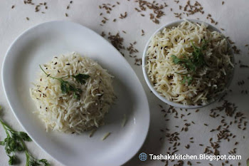 Zeera rice in a plate