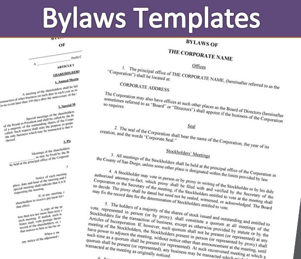 Bylaws Template for Non-Profit Organization