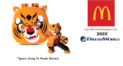 McDonalds Dreamworks Favourites Happy Meal Toys 2022 Australia and New Zealand - Tigress Figure and Head - character from Kung Fu Panda movies
