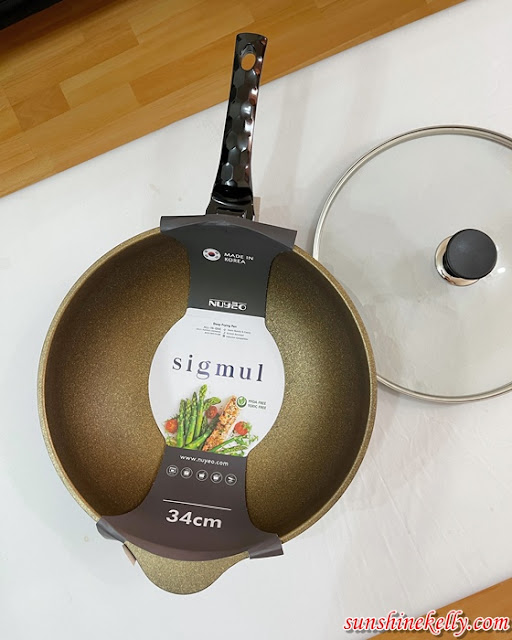 Review NUYEO Sigmul Wok with Ultra Stone Coating, NUYEO cookware,  NUYEO Sigmul Wok, Cookware review, korea cookware, cooking, lifestyle