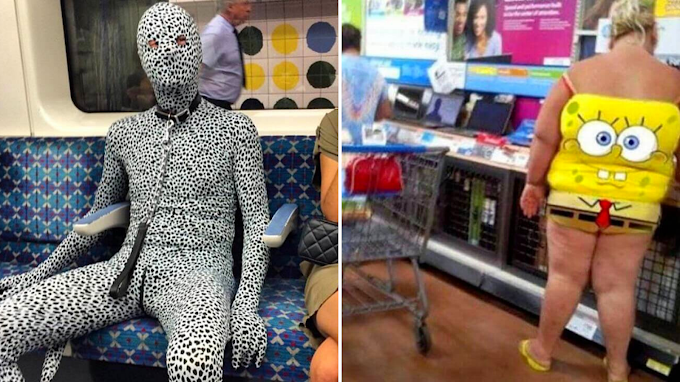 People With Strange Outfits Spotted In Public Places - 17 Funny Photos