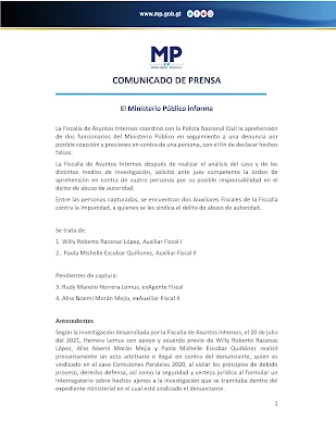 2da captura hoy y en total 4 auxiliares fiscales de la FECI