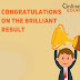 Congratulations for him/her brilliant result