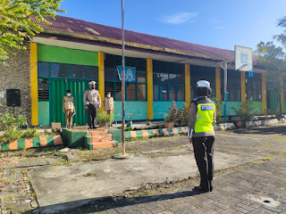 Kasat Lantas Polres Parepare Jadi Irup di SMPN 9 Parepare