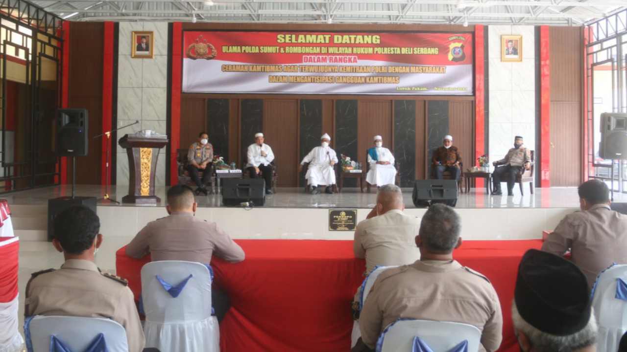 Ulama Polda Sumut, Ceramah Kamtibmas di Polresta Deli Serdang