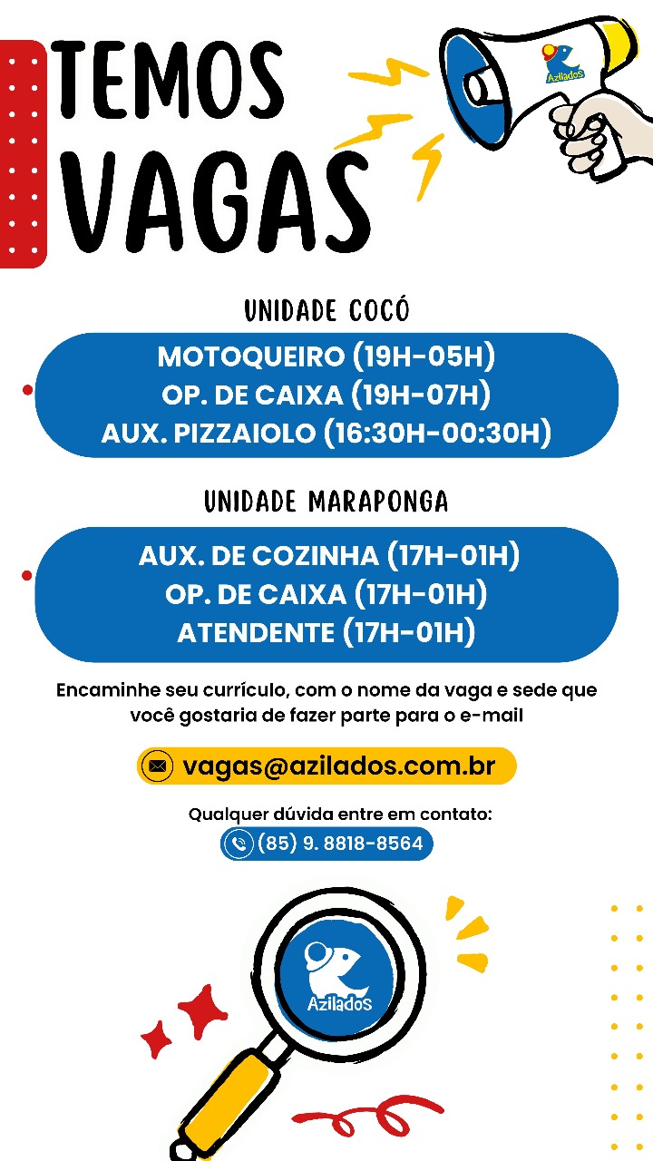 Vaga de Motoqueiro em Cocó/CE