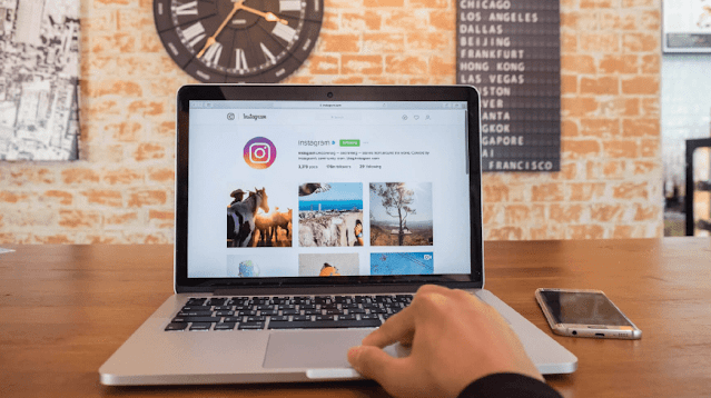 Instagram on a computer