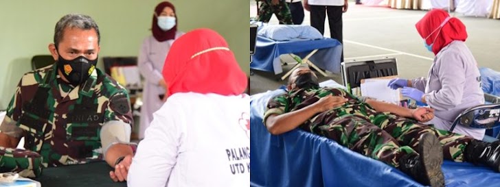 Inilah Giat Peringati Hari Juang TNI AD, Kodam Hasanuddin Gelar Bakti Sosial Donor Darah