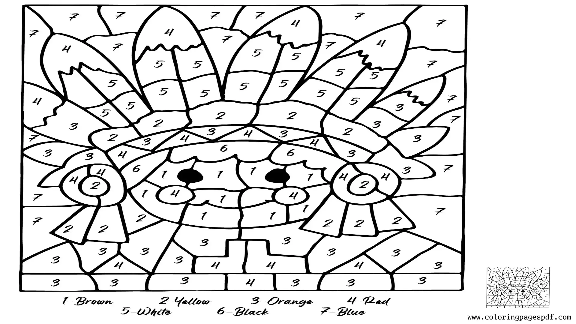 Coloring Pages Of A Red Indian