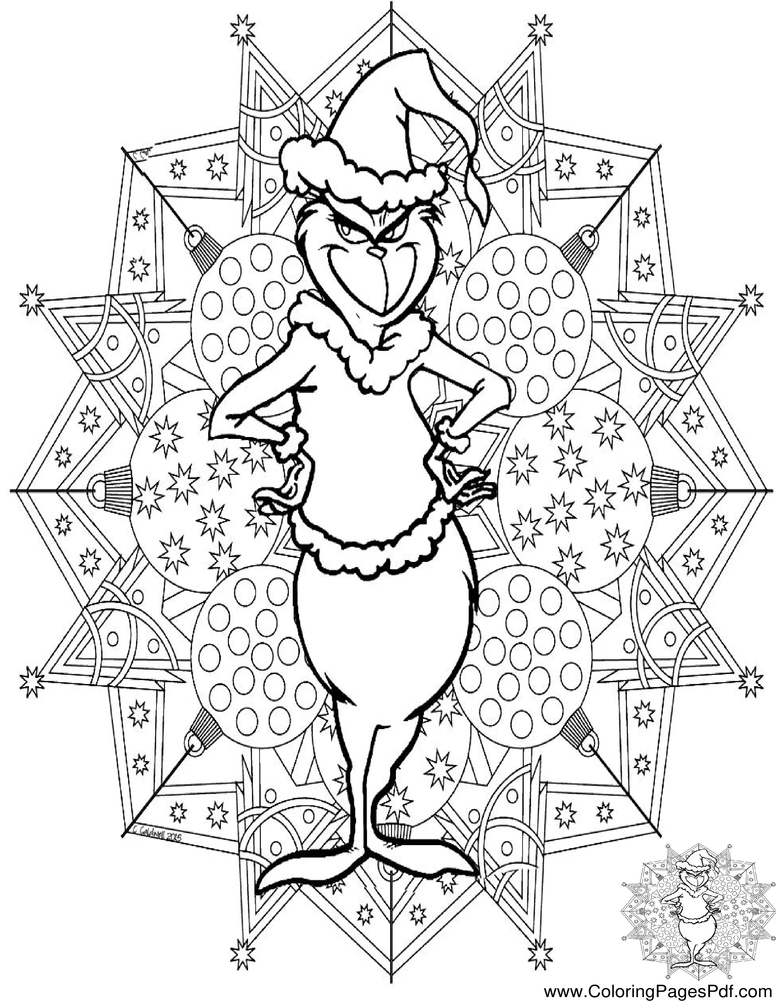 Sly Grinch Coloring Page