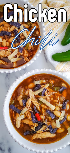 two bowls of chili with title text overlay.