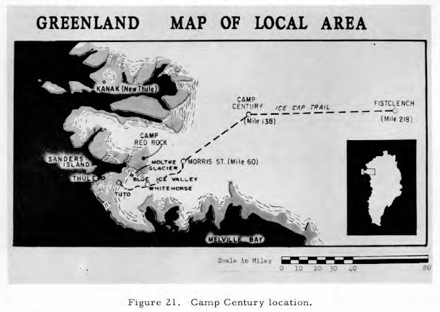 Карта расположения Camp Century