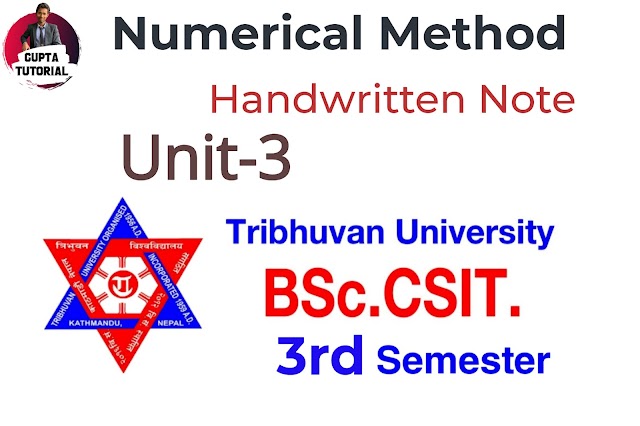 Numerical Method Handwritten Notes Unit-3