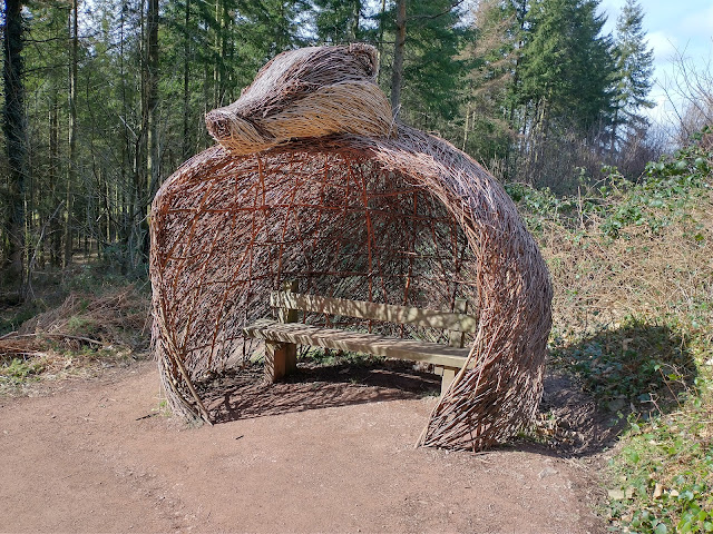 Badger bench at the Forest of Dean Sculpture park