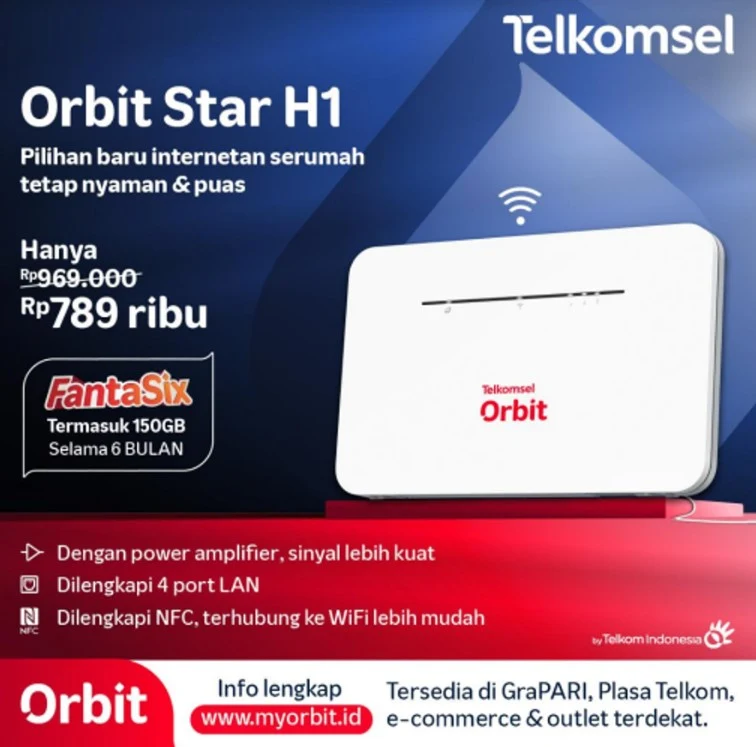 Orbit Star H1 Diluncurkan, Hadirkan Koneksi Internet Wifi Rumah yang Cepat dan Stabil