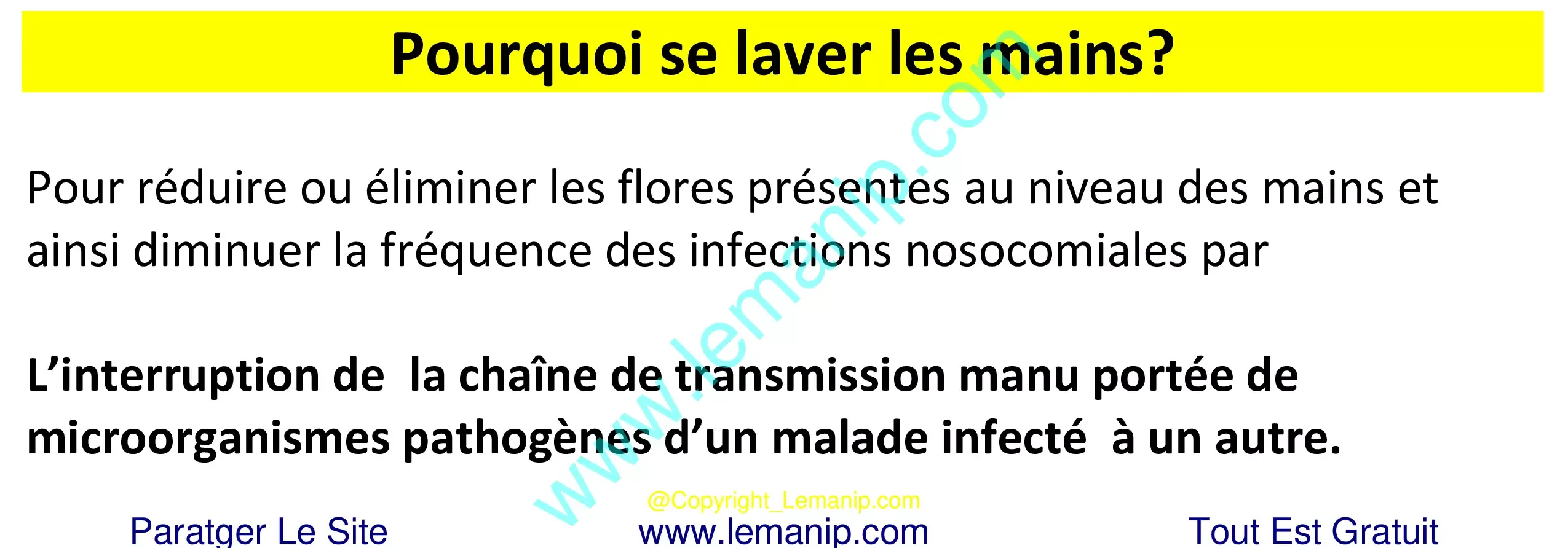 Pourquoi se laver les mains?