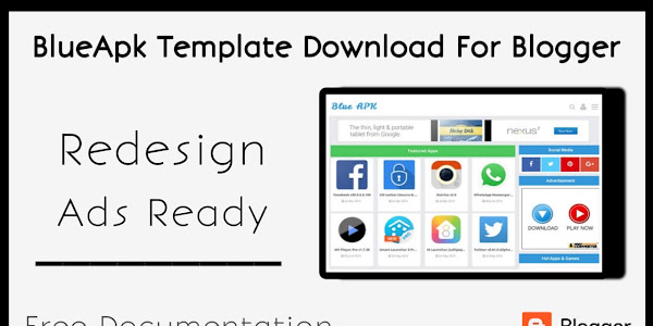 Blue Apk Blogger Template Free Download