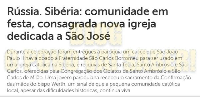 festa, consagrada nova igreja dedicada a São José