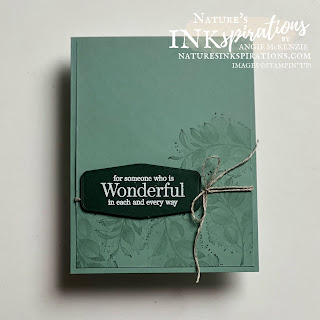 Evening Evergreen Ink on Soft Succulent Cardstock | Nature's INKspirations by Angie McKenzie