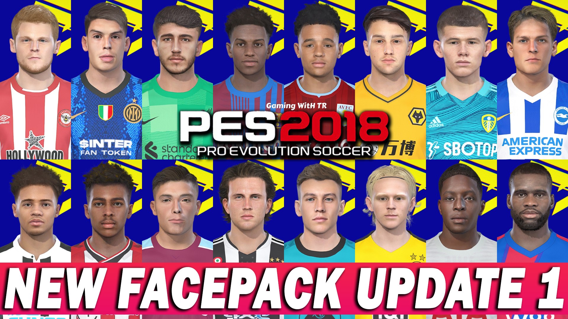 PES 2018 | New Mega Facepack V4.1 For Smoke Patch V4