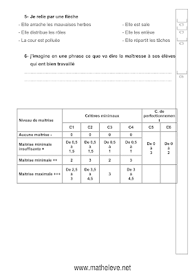 تقييم فرنسية سنة خامسة ابتدائي الثلاثي الأول, تحميل امتحان فرنسية سنة خامسة أساسي pdf, تقييمات  فرنسية سنة  خامسة,devoir lecture 6ème année