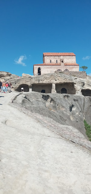 Ancient Orthodox " Church of Prince" situated on the top of Uplistsikhe Cave town ruins..