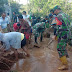 Pasca Longsoran Tebing Babinsa Koramil 04/Karangkobar Laksanakan Karya Bhakti