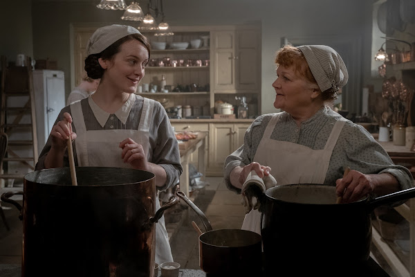 Downton Abbey: A New Era Sophie McShera stars as Daisy and Lesley Nicol stars as Mrs. Patmore in DOWNTON ABBEY: A New Era, a Focus Features release.