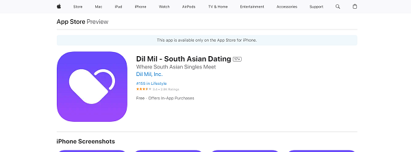 تطبيق Dil Mil – South Asian Dating