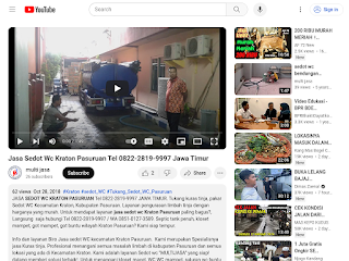 Screenshot YouTube: Jasa Sedot WC Pasuruan, Kecamatan Kraton - Jawa Timur